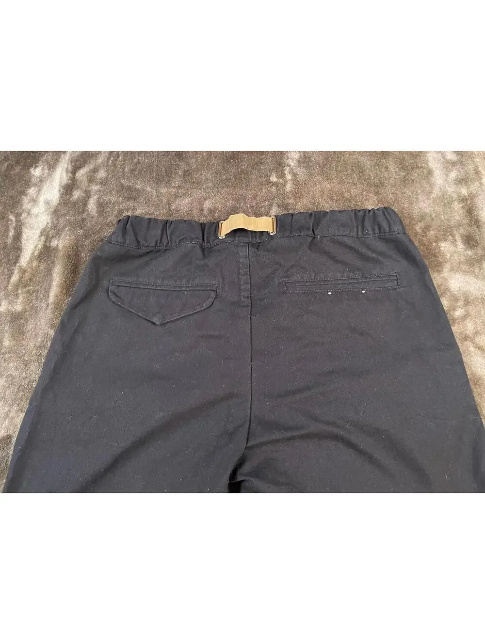 White Sand Men's Casual Cotton Pants Two Toned Tan/Black Size 30-32